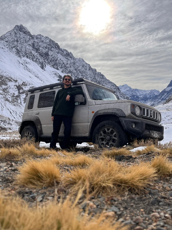 Camilo en una cumbre de los Andes
