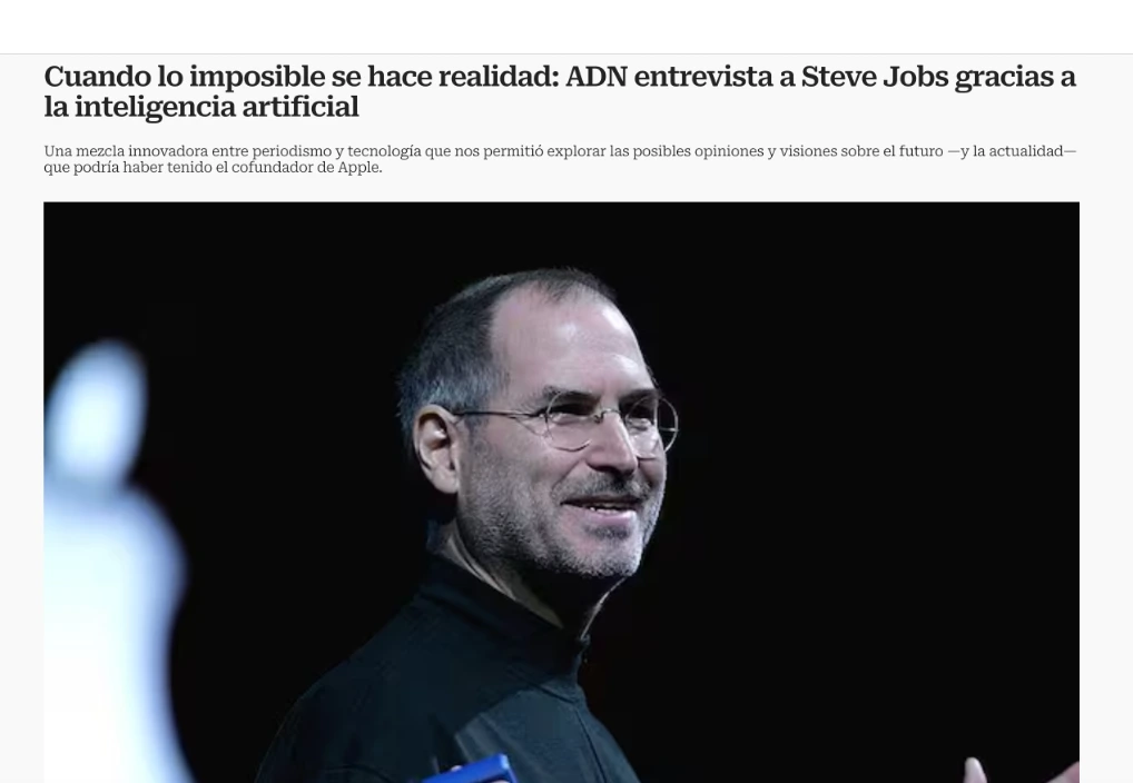 Steve Jobs, entrevistado con IA